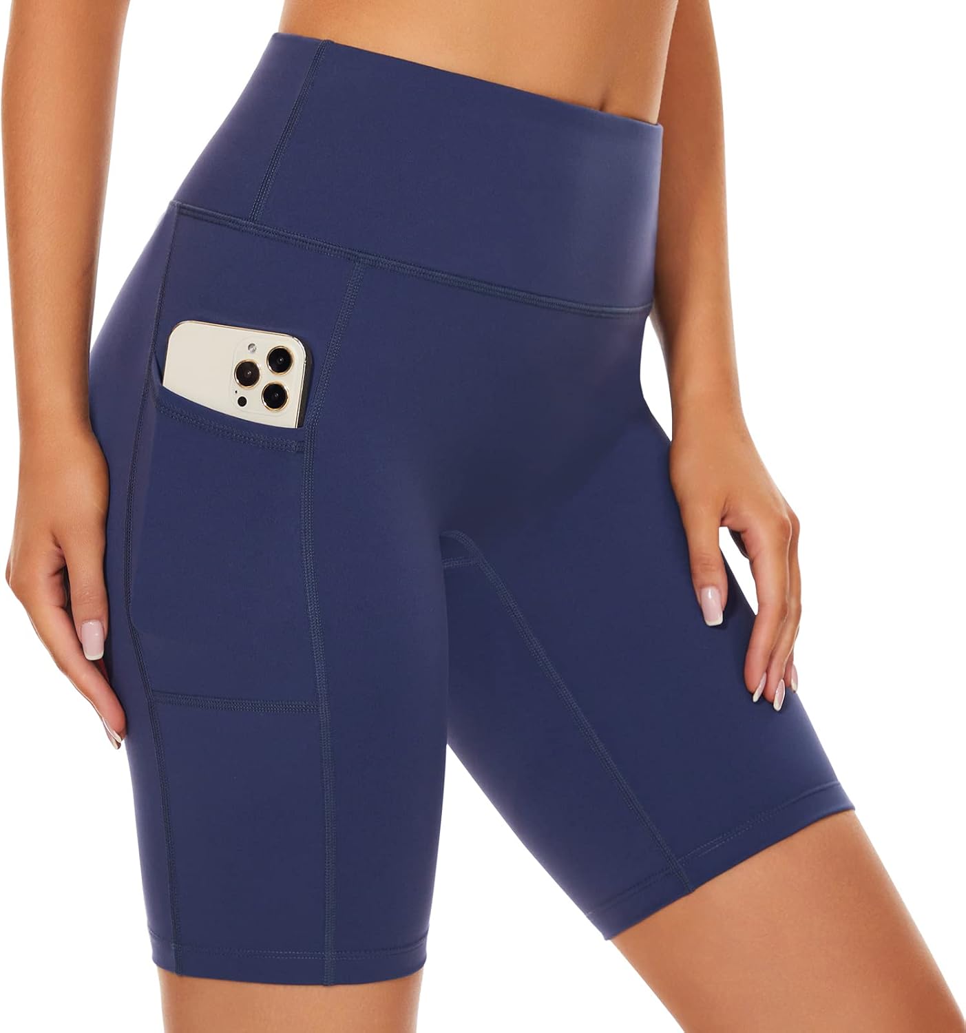 Thumbnail 6 de SIMIYA Women’s High Waist Cycling Shorts with Pockets – Tummy Control, 4-Way Stretch