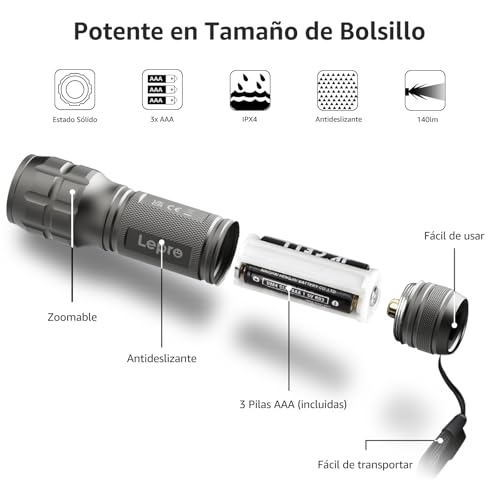 Detalle 1 de Lighting EVER LE1000 linterna LED 140 lúmenes 🔦