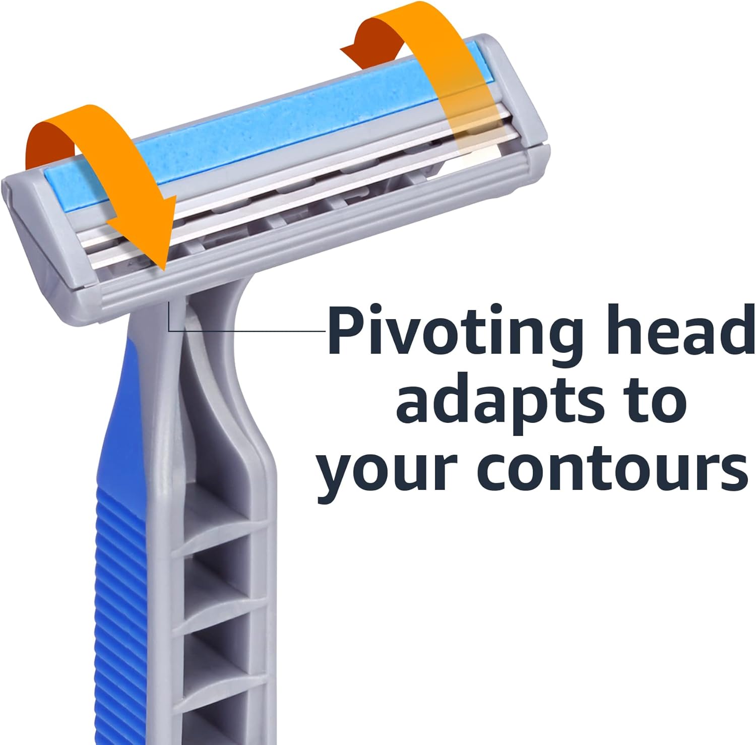 Thumbnail 3 de Amazon Basics Twin Blade Pivoting Disposable Razors (Rubber Grip) — 32 Count, 1-Pack