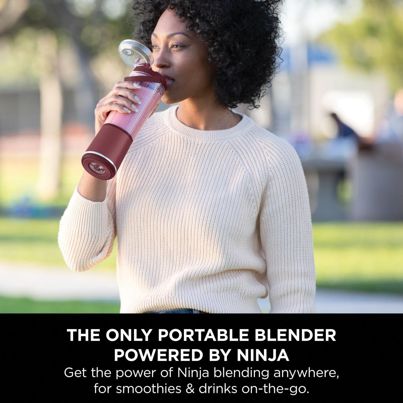 Detalle 2 de Ninja Blast Portable Blender BC151UKCR (Cranberry Red) – 530ml cordless mini blender with leakproof lid