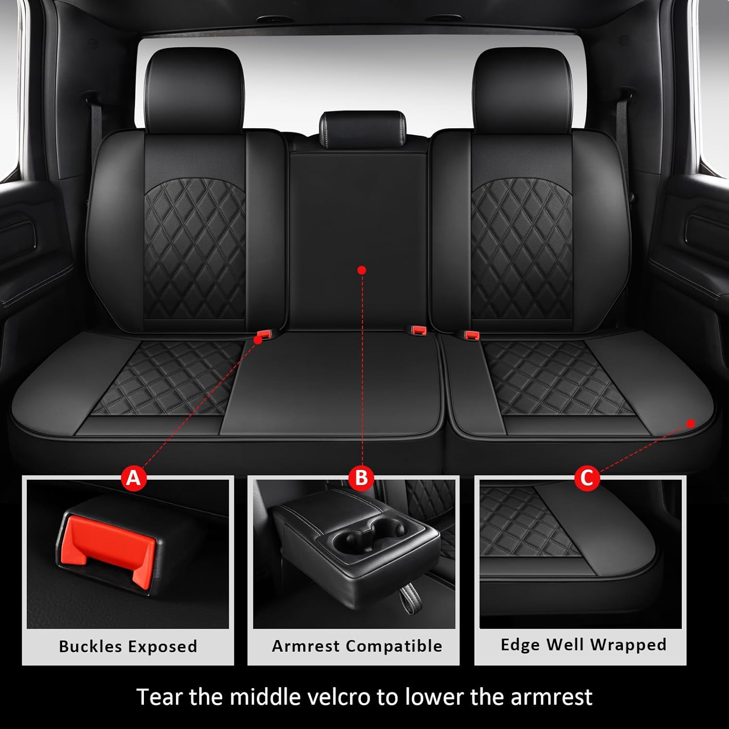 Thumbnail 3 de MIROZO MIROZO seat covers 40/60 set
