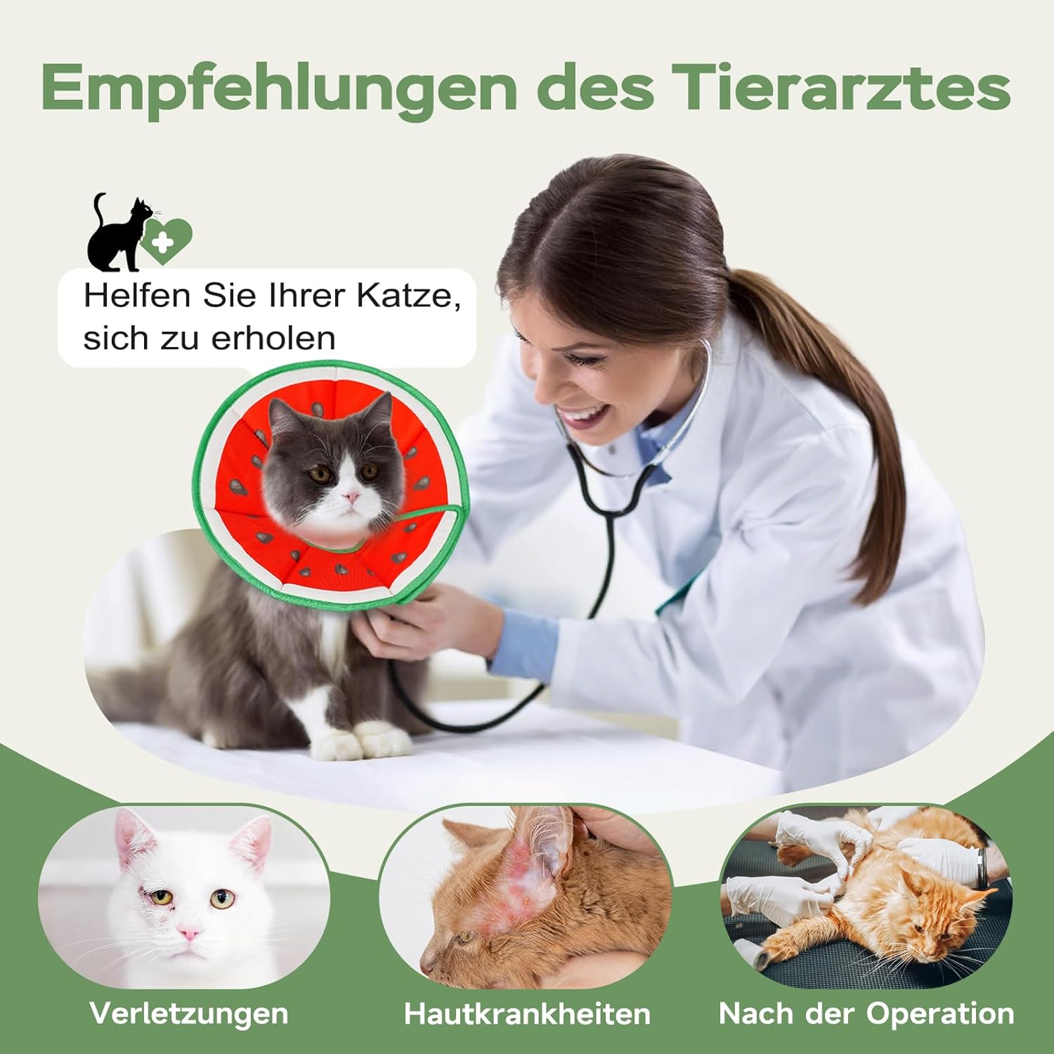 Thumbnail 6 de Supet Weiche Halskrause Katze – einstellbares Anti-Lutschen/Heilband nach OP, Sterilisation & Hautpflege (S/M/L)