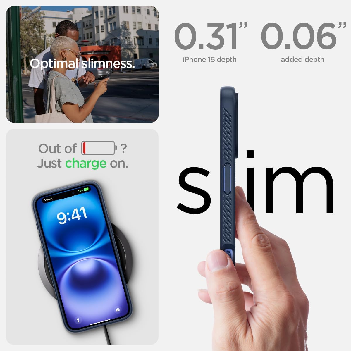 Thumbnail 5 de Spigen Liquid Air pour iPhone 16 6,1" — Bleu marin