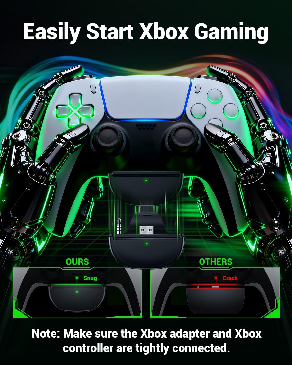 Detalle de Krysenix KGH2 Wireless Gaming Headset, 2.4GHz, Bluetooth 5.4, 50mm Drivers