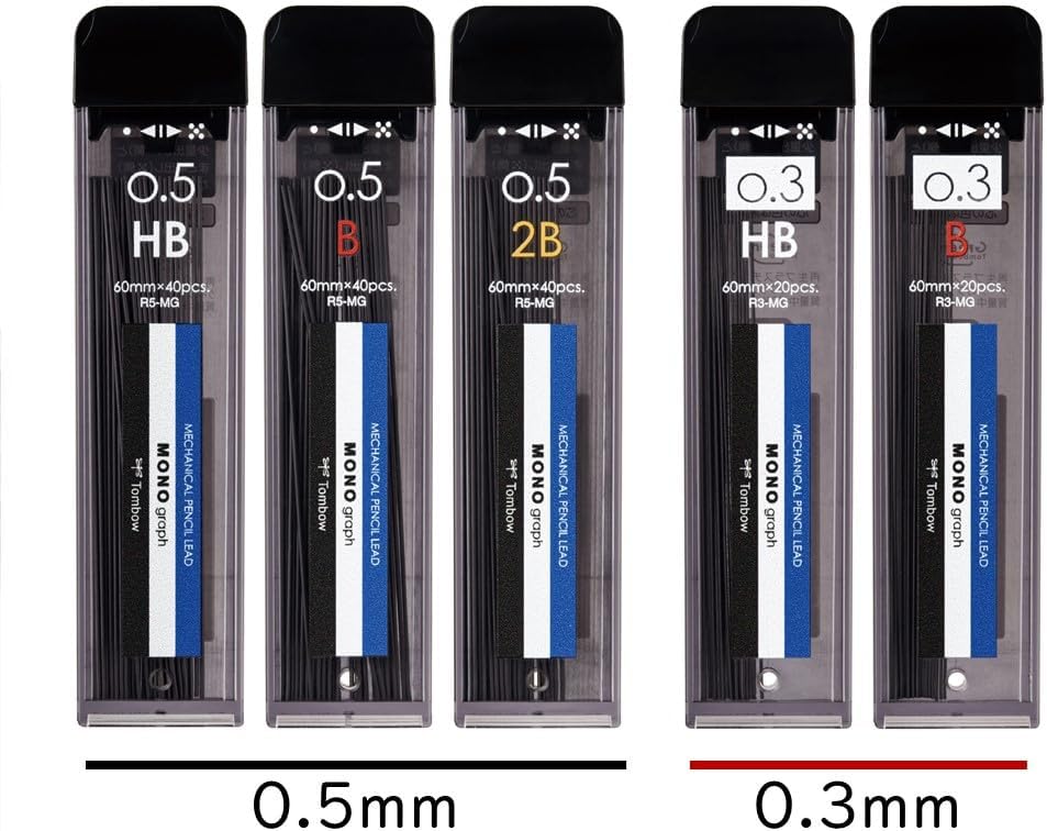 Thumbnail 4 de トンボ鉛筆 MONO モノグラフMG B シャープ芯 0.3mm 5個セット R3-MGB01-5P
