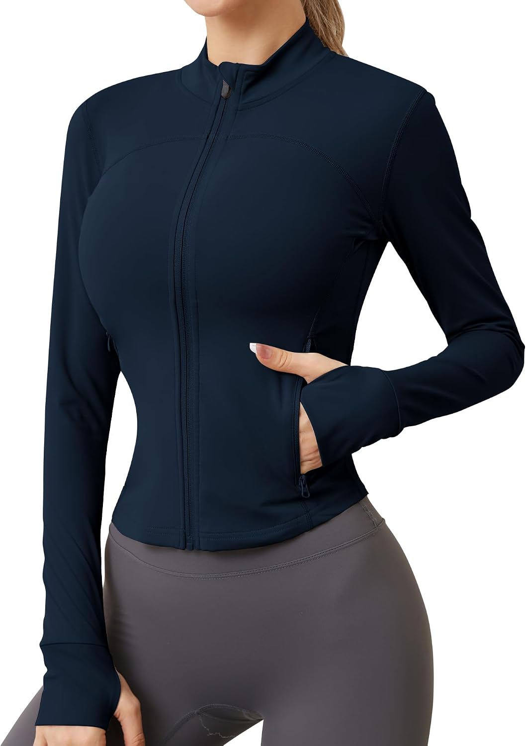 Detalle de Sportjacke für Damen mit Daumenloch