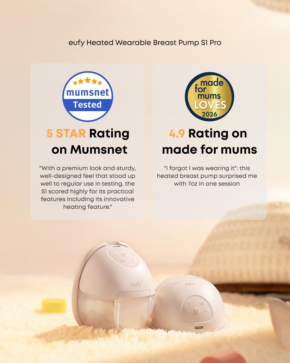 Thumbnail 2 de eufy Breast Pump S1 Pro wearable 300 mmHg