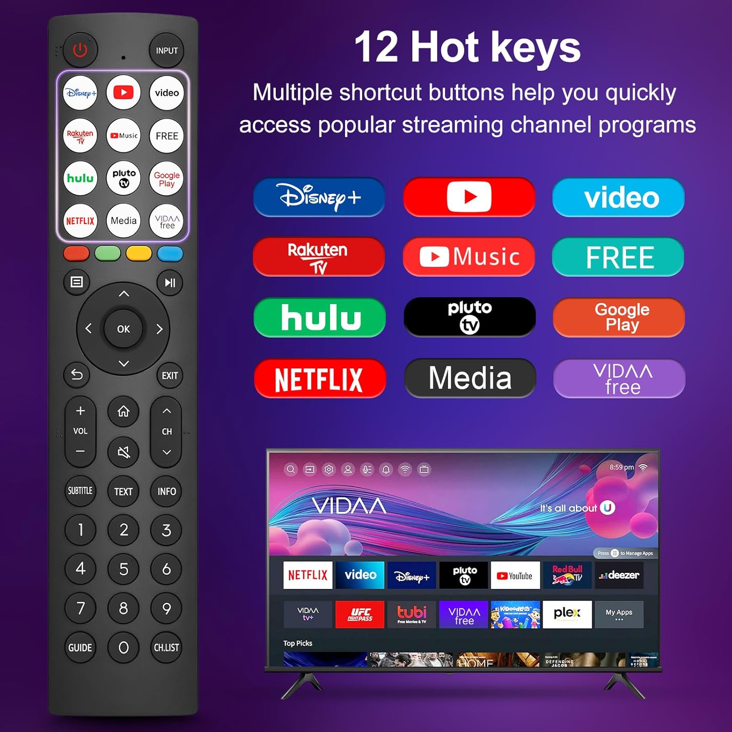 Thumbnail 3 de Hisense EN2Q36H Universal TV Remote