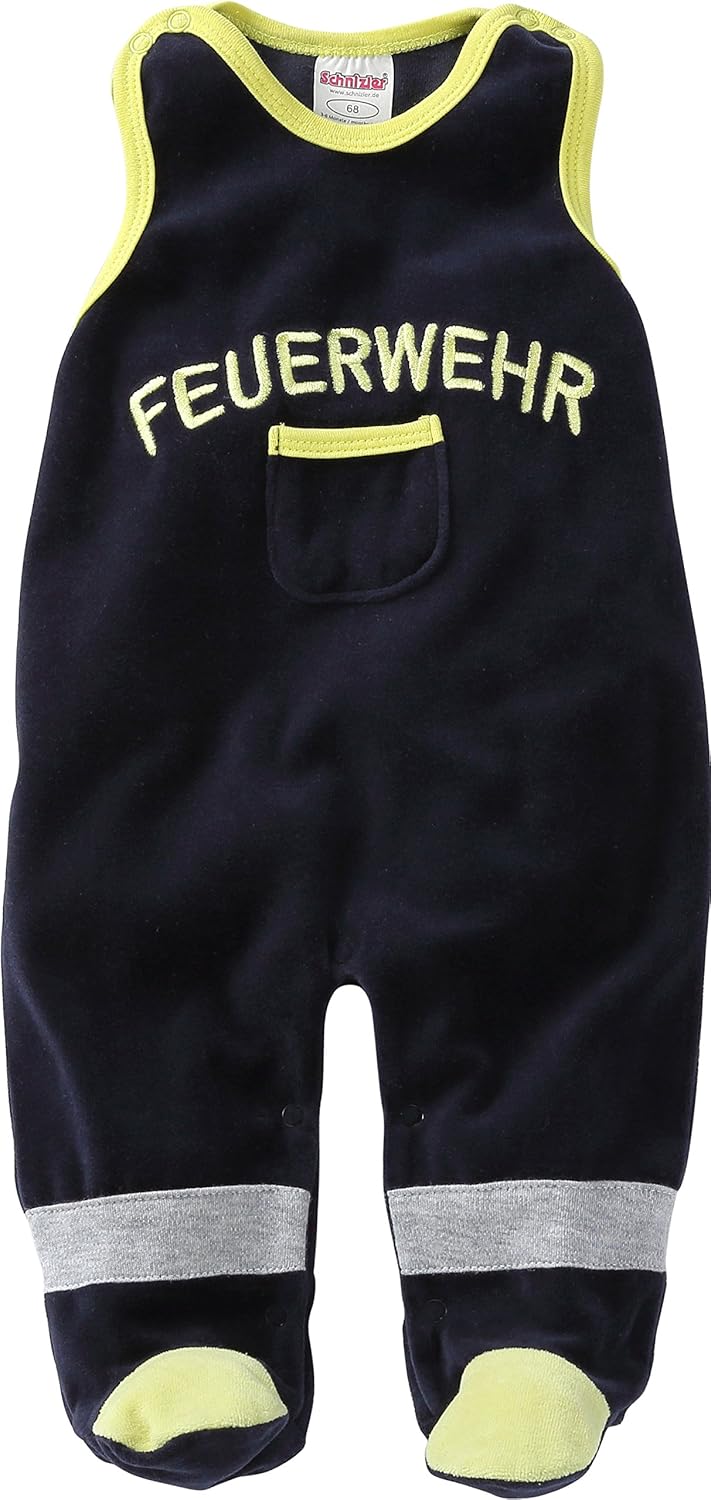 Detalle 1 de Ensemble bébé Playshoes Nicki Fire Department – barboteuse + chemise à manches longues
