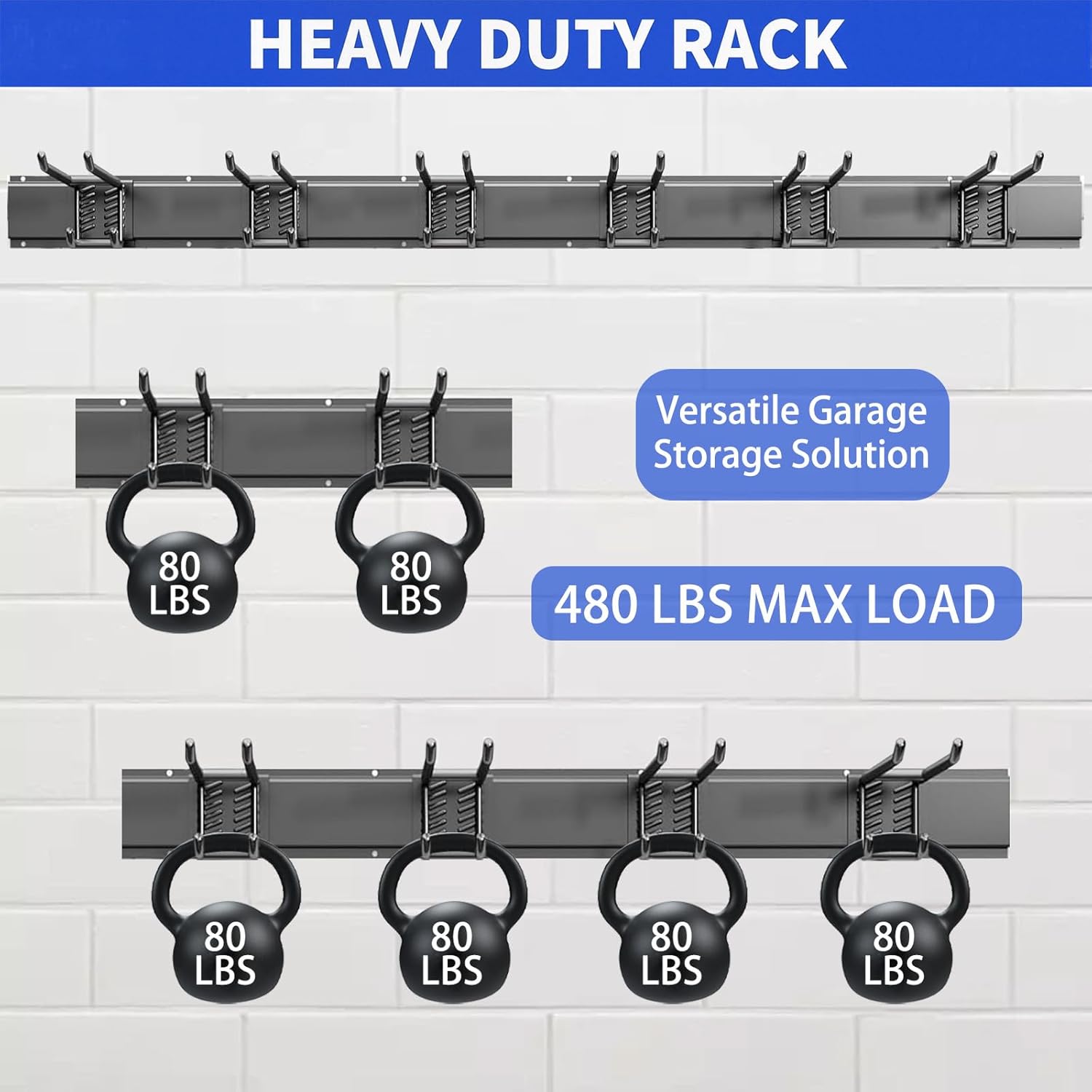 Detalle de CRXCRC Garage Tool Organizer, 48-Inch