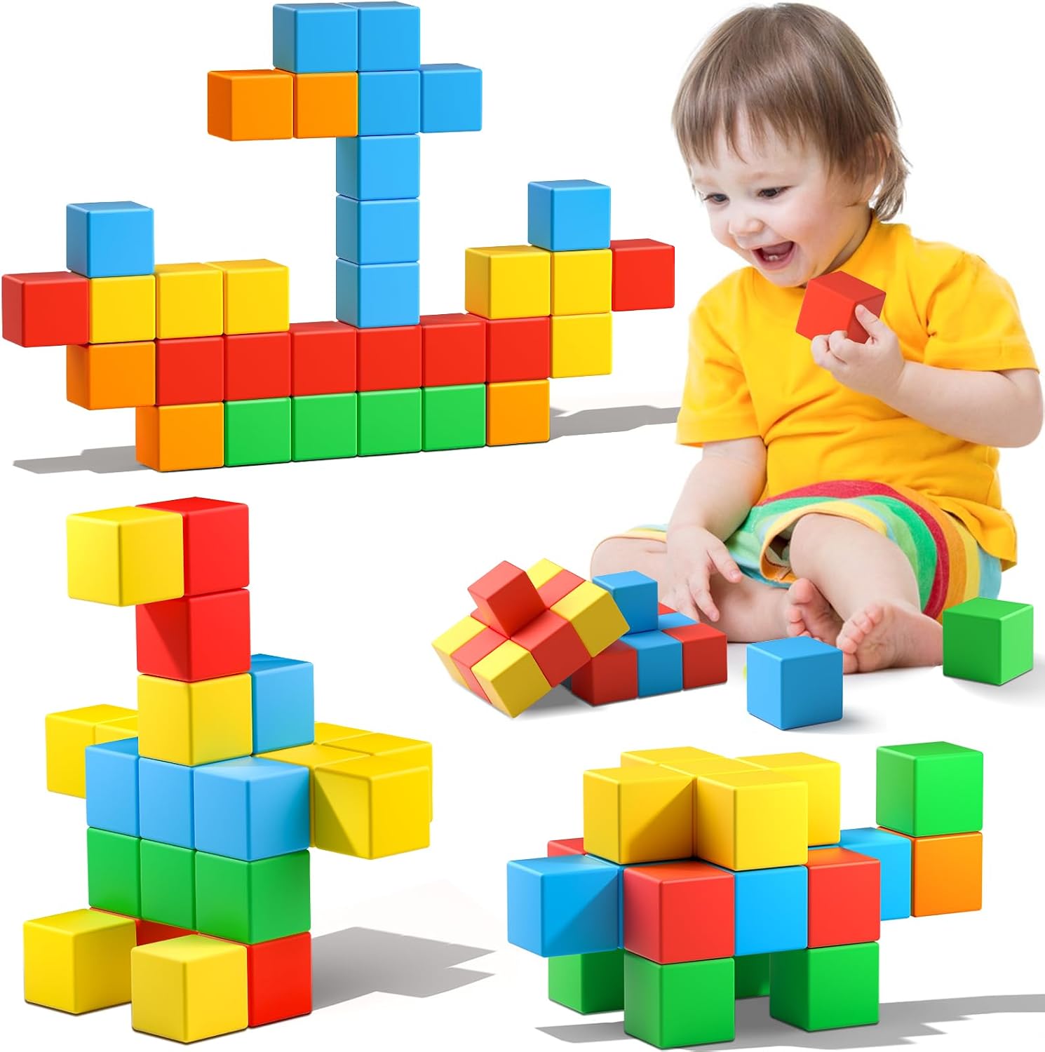 Detalle de Magnetic Blocks 32pcs 1.42-inch Magnetic Building Blocks 🧩