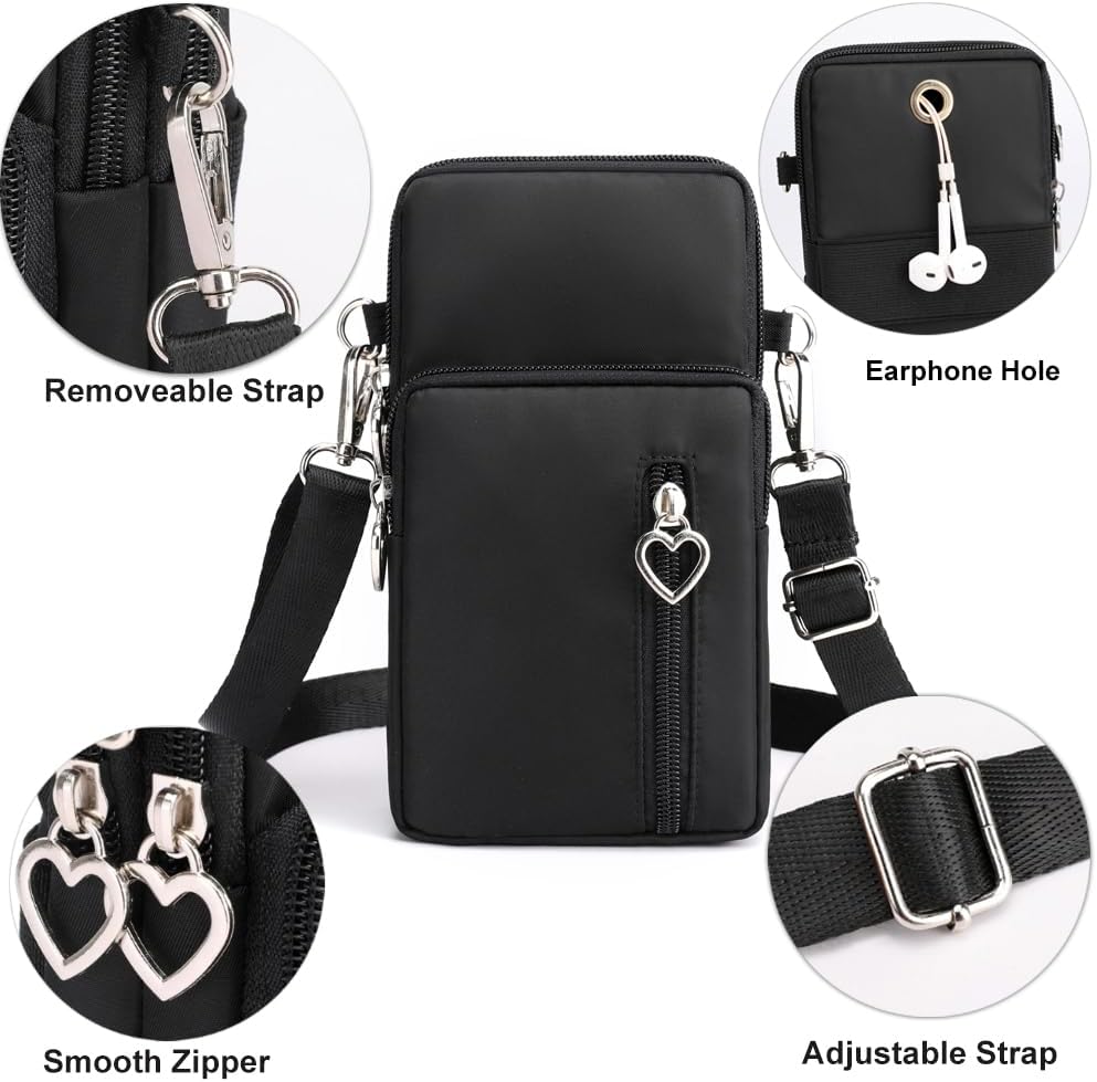 Thumbnail 2 de DuoLmi waterproof crossbody phone pouch bag for women (nylon wrist bag for iPhone & Samsung)