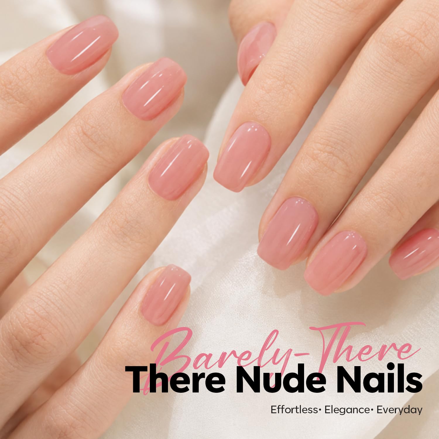 Detalle 2 de modelones Builder Nail Gel Polish Set (Nude Pink Jelly Gel) with LED Lamp Cured Finish, 6 Colors