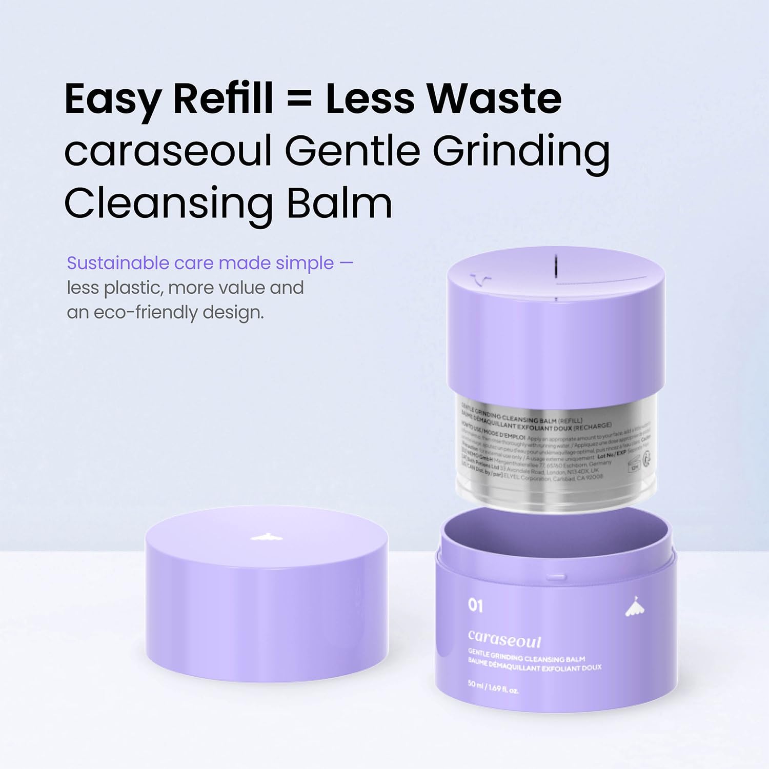 Thumbnail 1 de caraseoul Gentle Grinding Burro Struccante [Ricarica] – Burro Detergente Struccante Coreano 50ml in Confezione Eco-Sostenibile