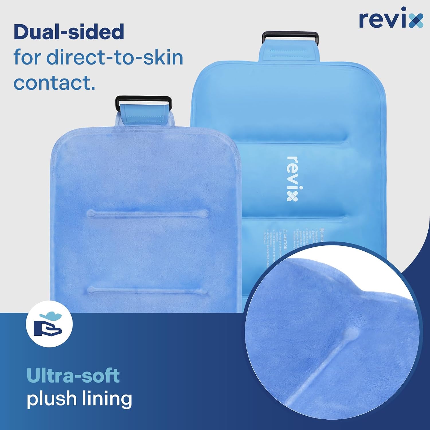 Thumbnail 2 de REVIX REX117 Reusable Gel Ice Pack, 16 x 9 in, Hands-Free Strap
