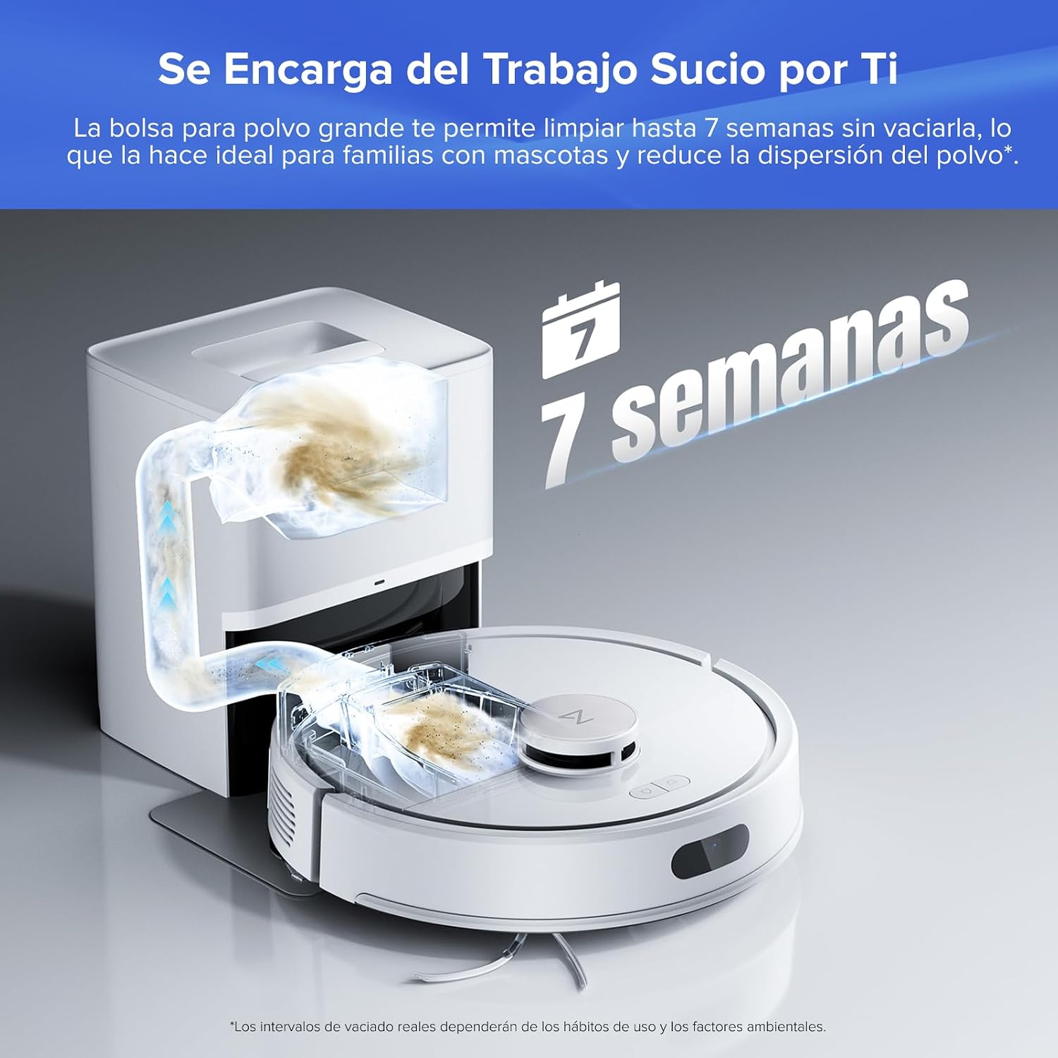 Detalle 2 de Roborock Q7 L5+ 🧹 Robot Aspirador y Fregador Autovaciado