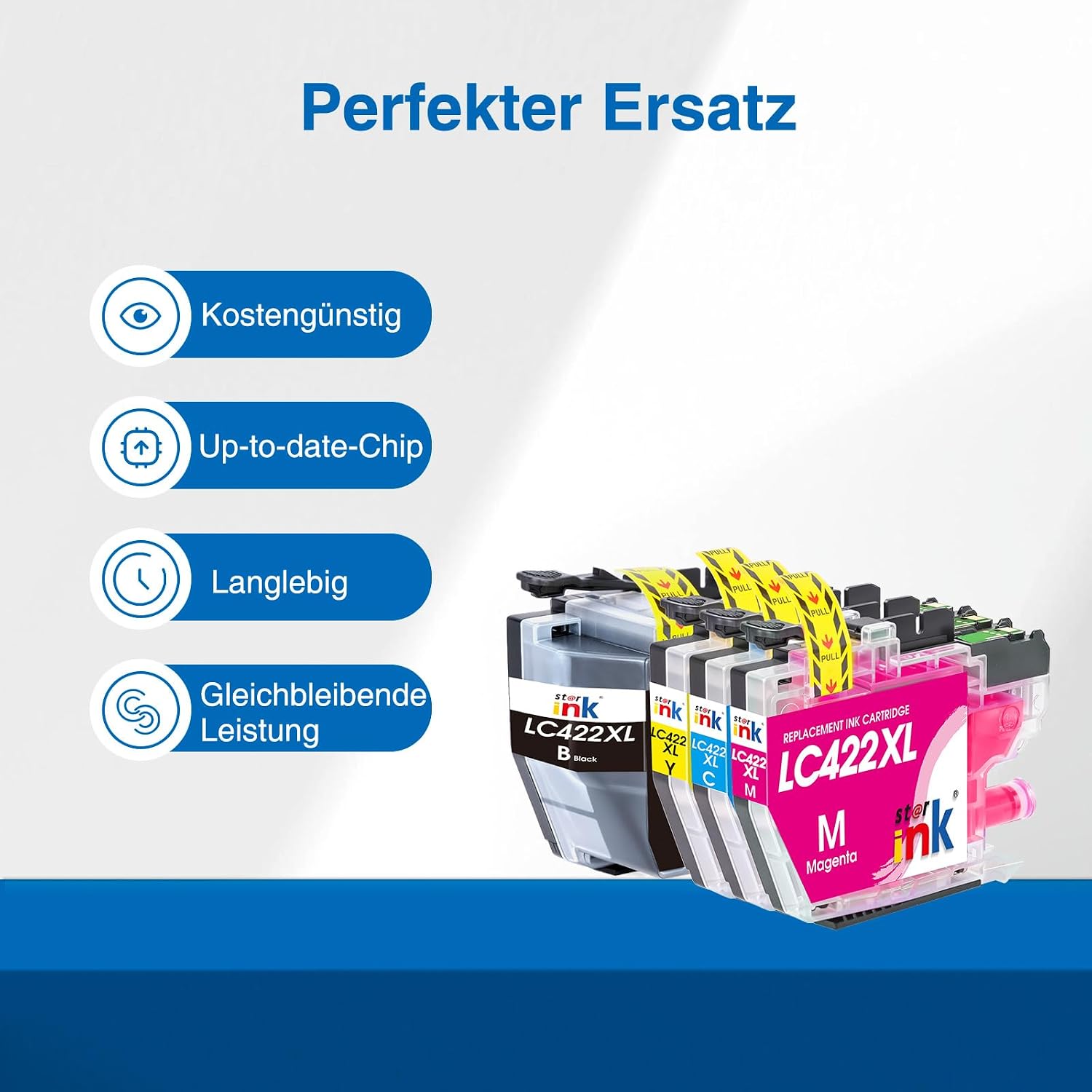 Detalle de st@r ink Starink LC422XL kompatible Druckerpatronen im 4er-Multipack (für Brother LC422/LC422XL)
