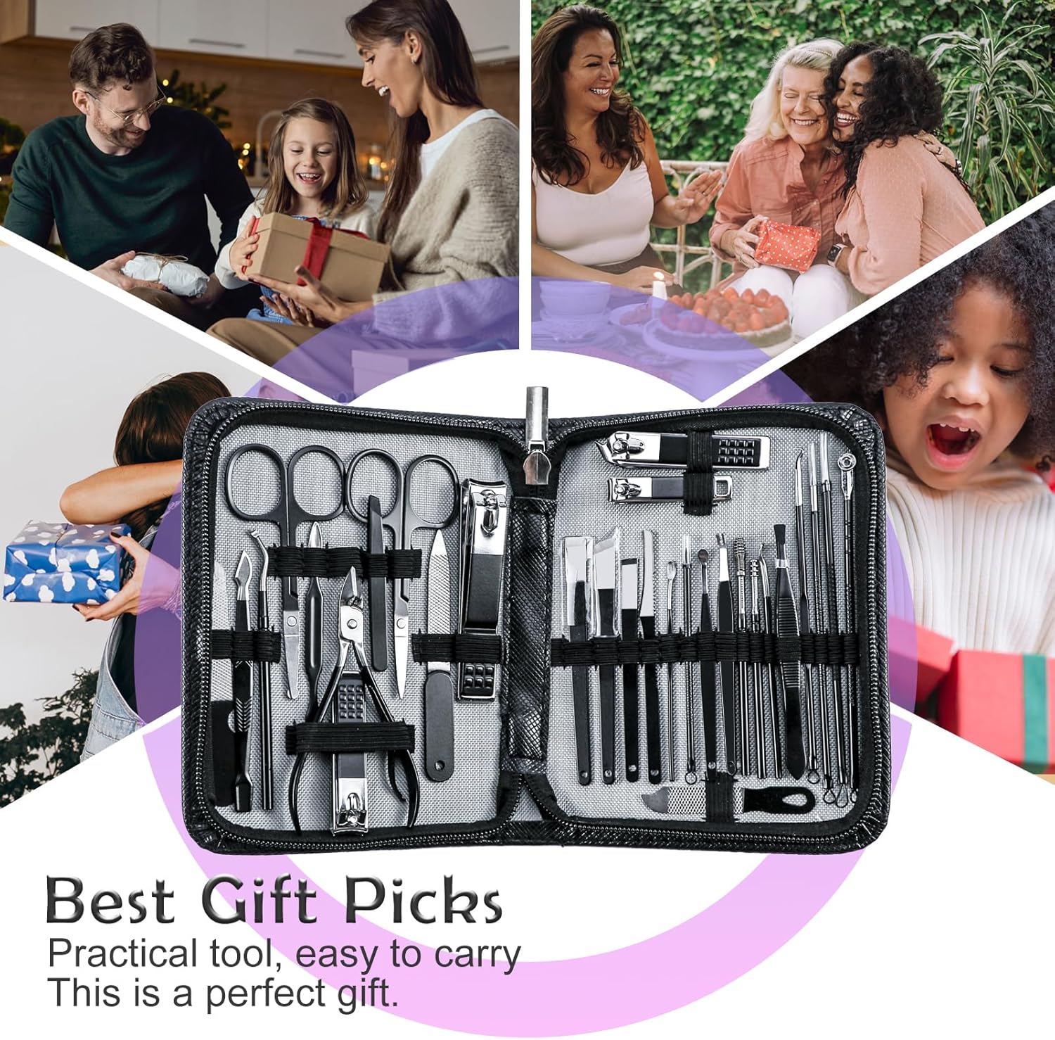 Thumbnail 6 de Manicure Pedicure Kit Professional 30pcs: Deluxe All-in-One Nail Care for Men