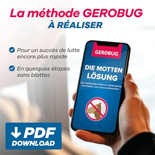 Detalle de GEROBUG Piège à Mites Alimentaires XXL Pack – 10 pièges sans odeur, longue durée