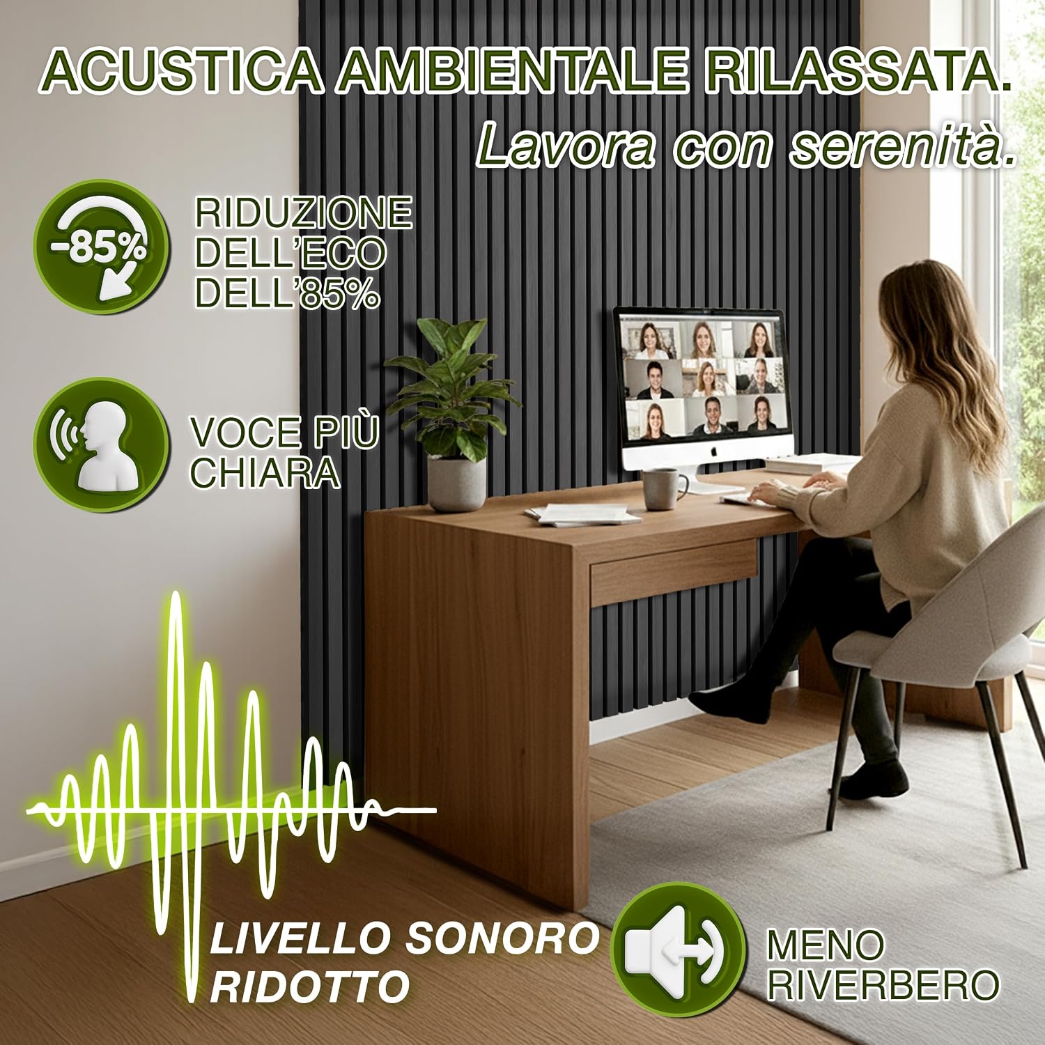 Thumbnail 2 de TRESKO 4 pannelli acustici in legno