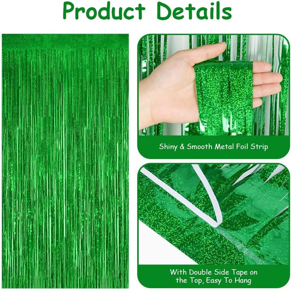 Thumbnail 2 de OFFCUP Rideau Métallique Vert 3pcs