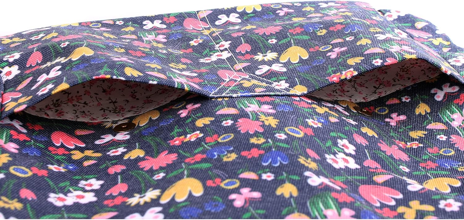 Detalle 2 de Wedmay Women's Cross Body Bag: Flower, Butterfly & Owl Print Large Canvas Messenger