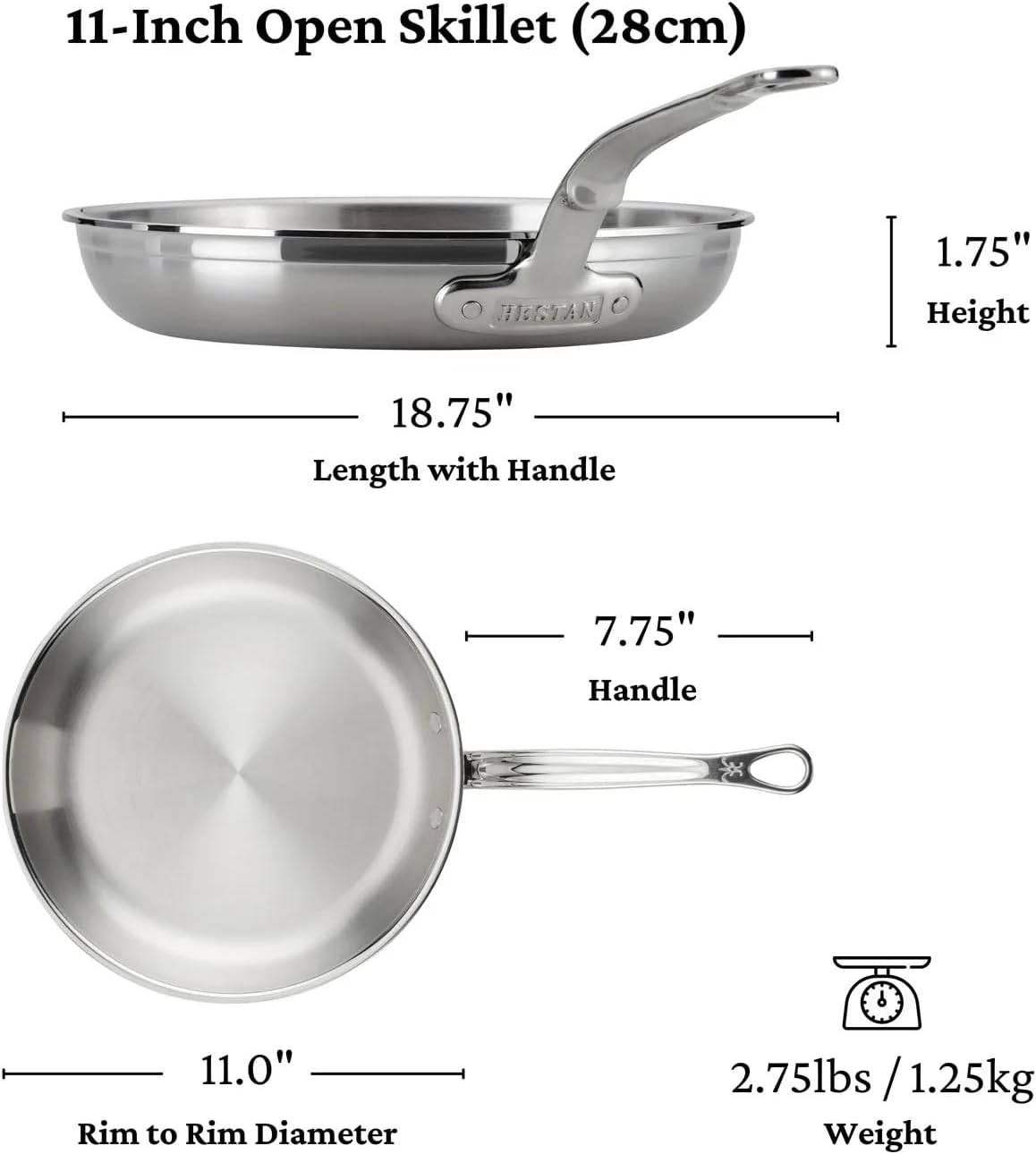 Detalle de Hestan ProBond Collection 10-Piece ProBond Clad Stainless Steel Cookware Set (Induction Compatible)