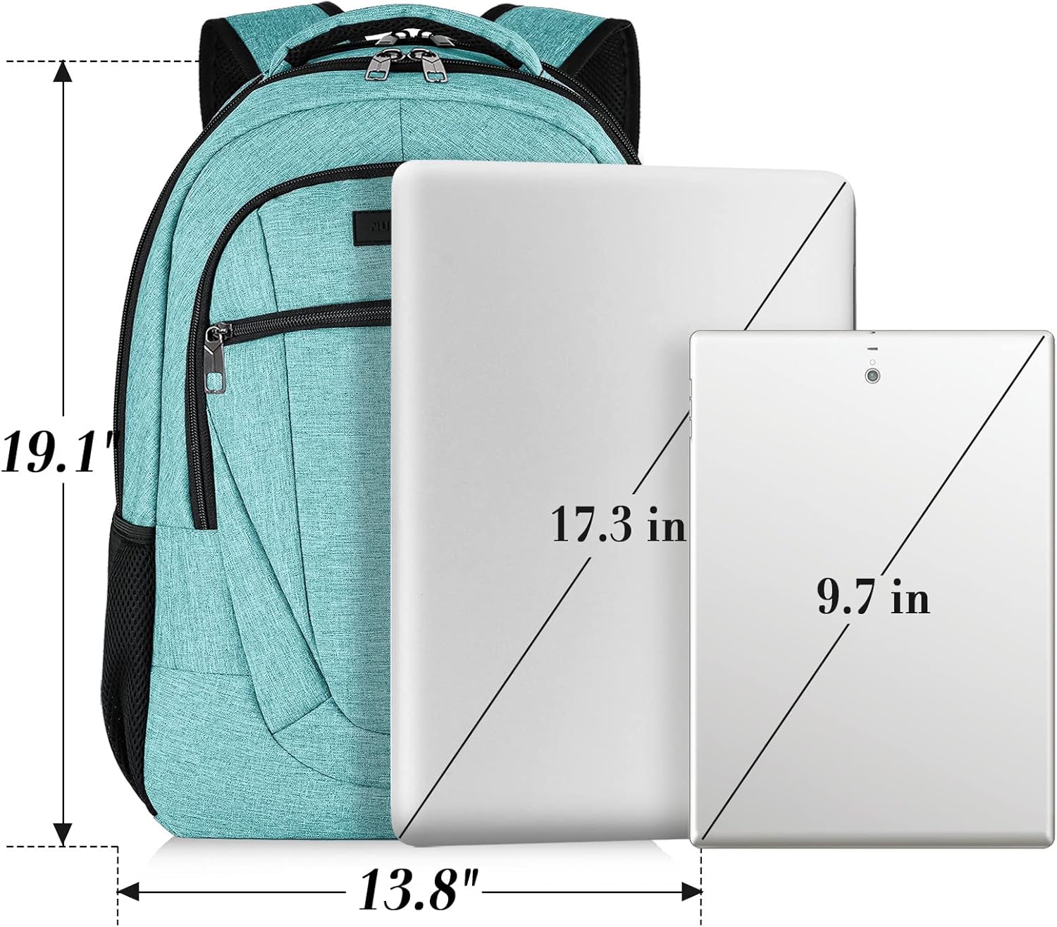 Thumbnail 6 de BIKROD Rucksack Herren & Damen – wasserdichter Schulrucksack mit 17,3‑Zoll-Laptoptasche und USB-Anschluss
