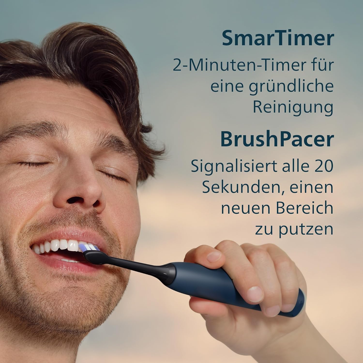 Thumbnail 6 de Philips Sonicare Series 6100: Elektrische Zahnbürste mit 6 Reinigungsprogrammen, Drucksensor und Reiseetui (HX7403/07)