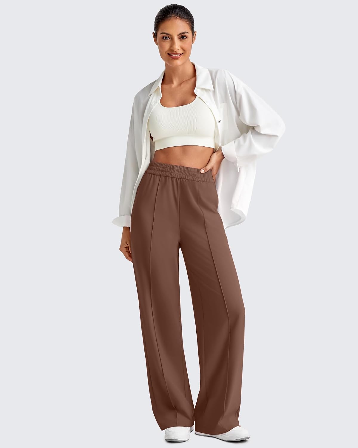 Detalle 2 de G4Free Wide-Leg Pants in Chillwhisp Fabric