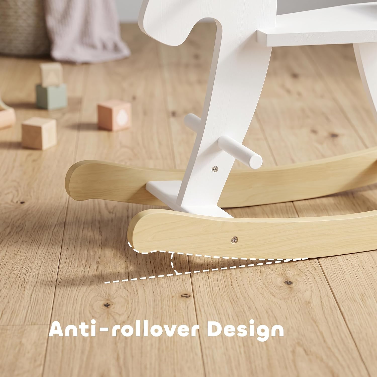 Thumbnail 6 de Qaba Wooden Rocking Horse