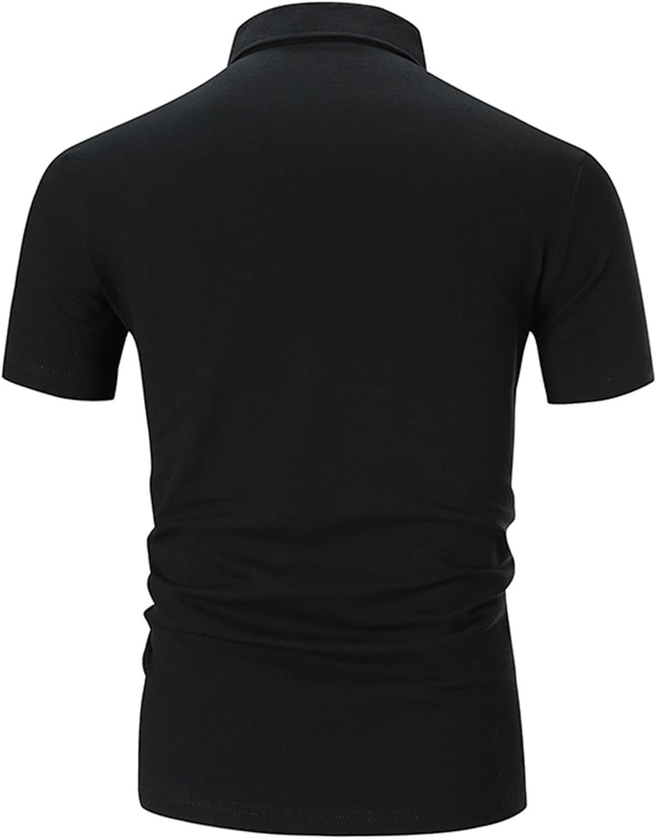 Detalle de YCUEUST Homme Polo en coton lattice manches courtes – polo casual basic pour tennis, golf et été