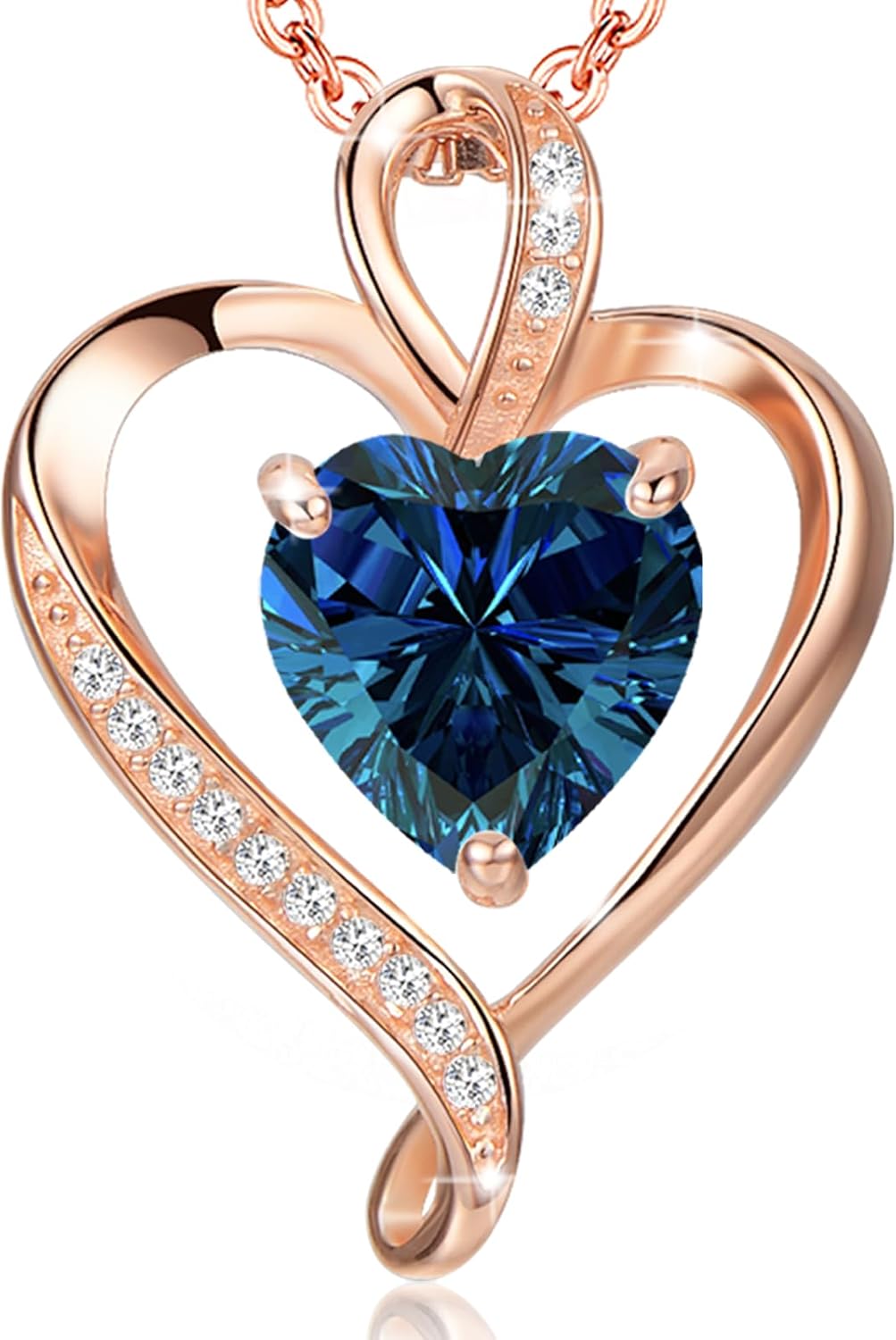 Thumbnail 6 de LAVUMO Herzkette Echt Silber 925 8 mm Zirkonia