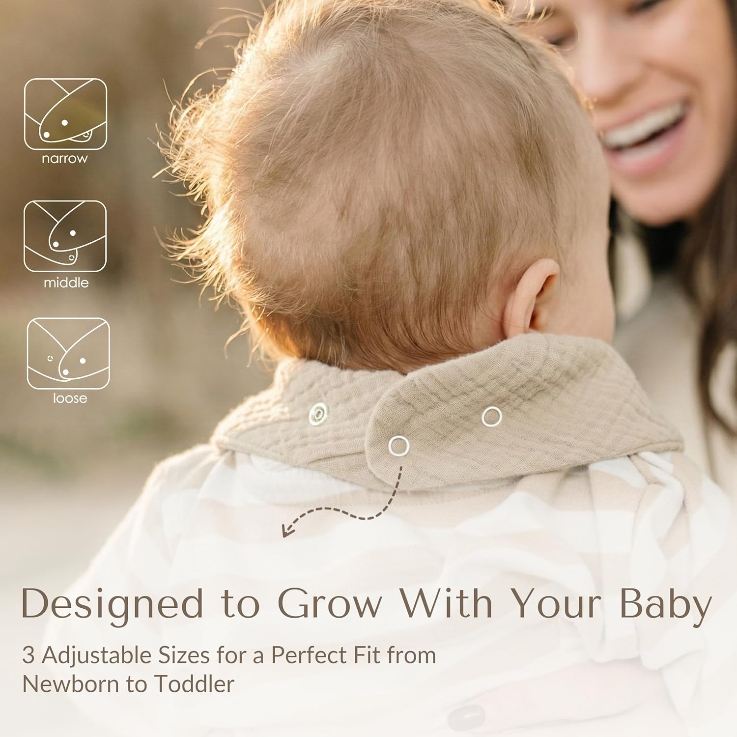 Thumbnail 3 de Konssy Muslin Baby Bibs 10 Pack bandana drool bibs