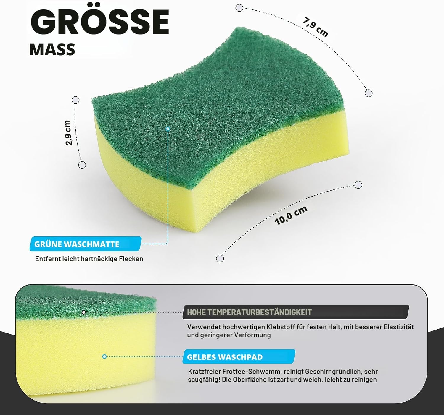 Detalle 2 de Putzschwamm Spülschwamm 24er Pack