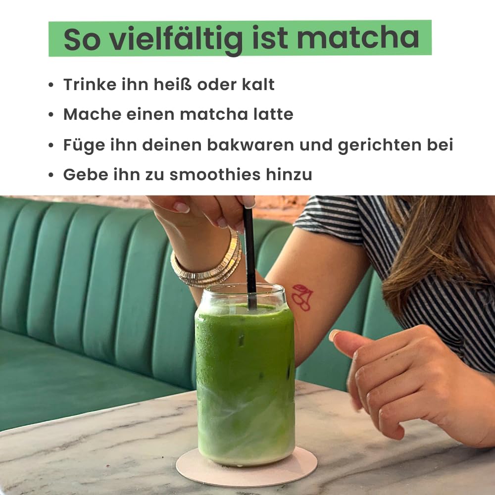 Detalle de PureChimp Ceremonial Matcha (100 g) – 100% reines Matcha-Pulver für Latte, Aufgüsse & Rezepte