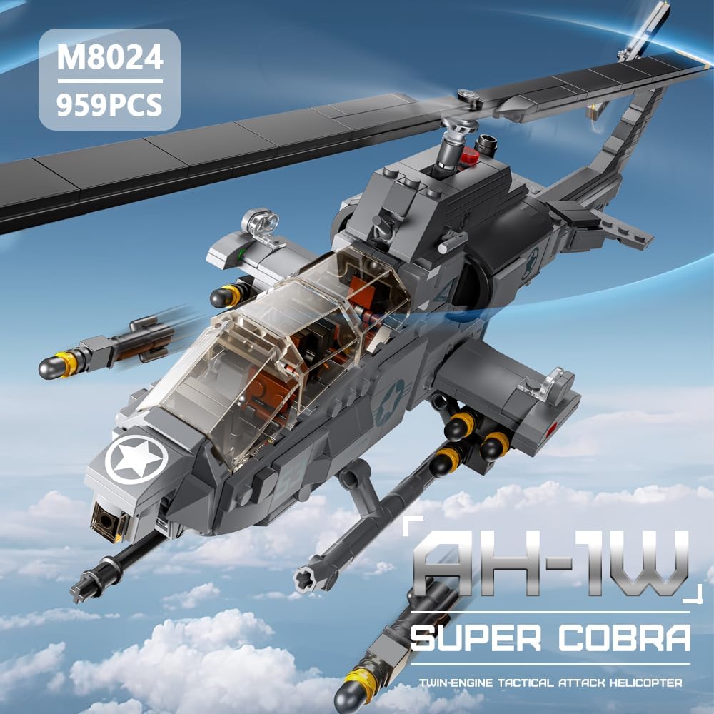 Detalle 2 de MISINI M8024 AH-1W Hubschrauber 958 Teile