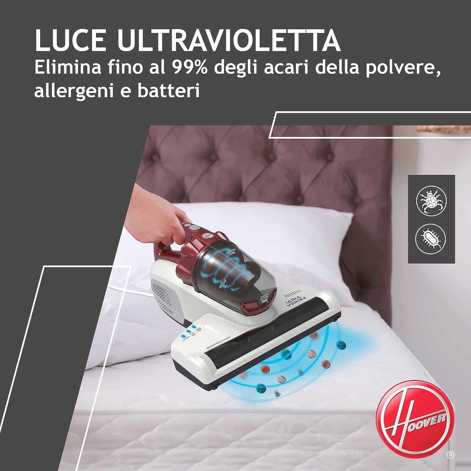 Thumbnail 4 de Hoover Ultra Vortex MBC500UV 500W Battimaterasso