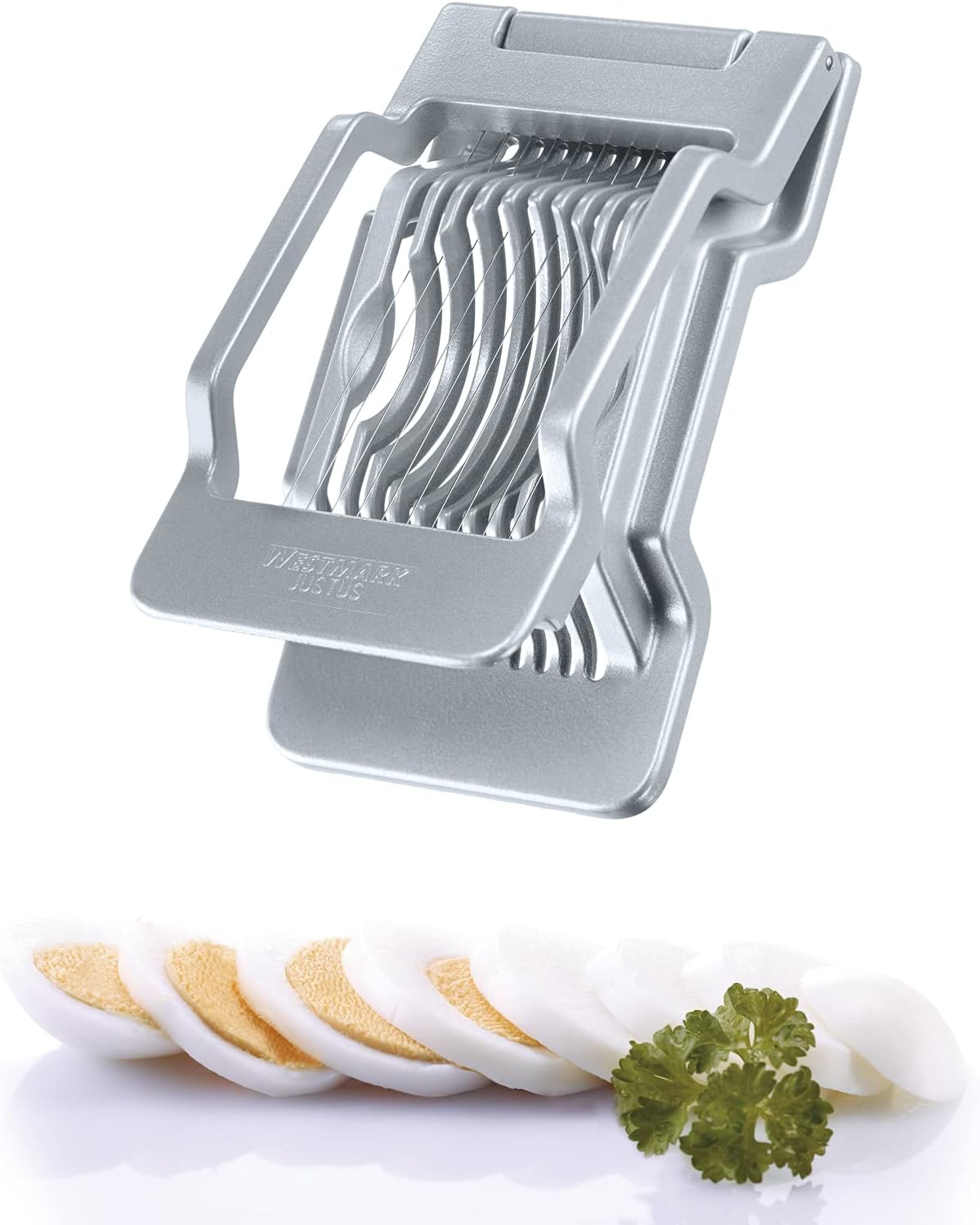 Detalle de Westmark 10202260 Justus eiersnijder met 10 RVS-snijdraadjes
