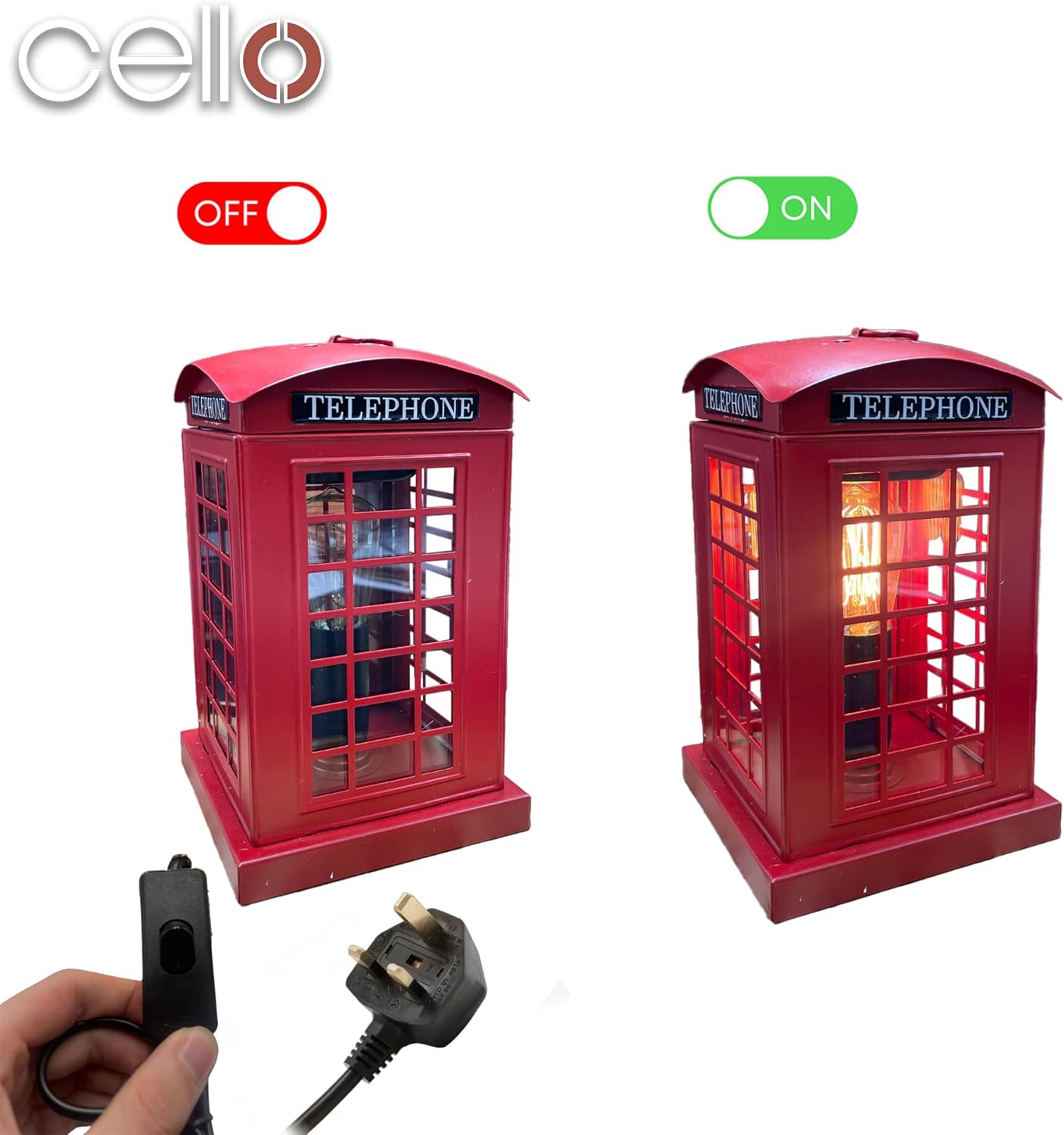 Thumbnail 2 de Electric Wax & Oil Melt Burner – Classic UK Telephone Box design (with light bulb) for wax medallions & fragrance oils