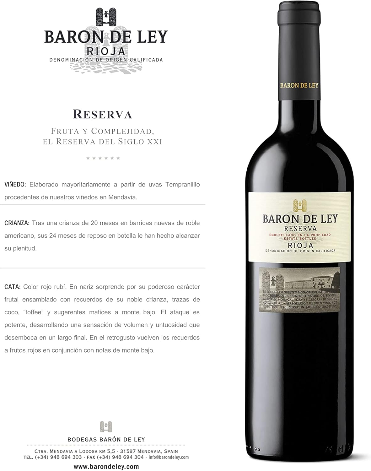Thumbnail 6 de Baron de Ley 7 Viñas - Vino Tinto DOC Rioja 🍷