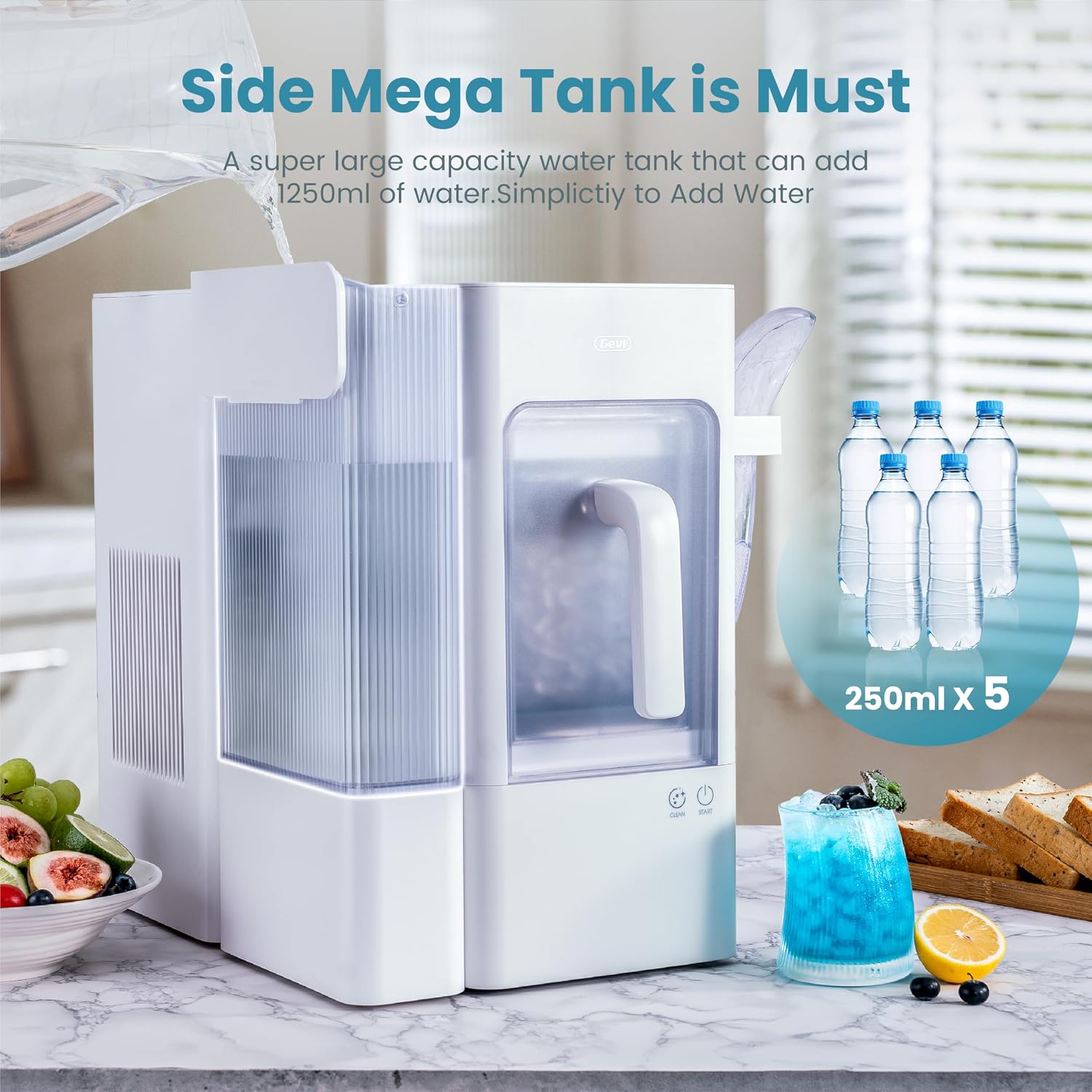 Detalle 2 de Gevi Nugget Ice Maker with 1-Gallon Side Tank