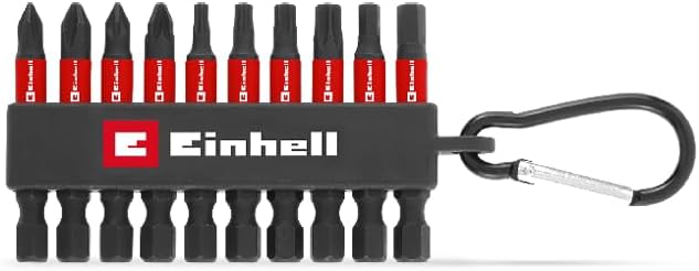 Detalle 2 de Einhell Accessories 118633 impactbitset, 10-delig met 50 mm bits en karabijnhaak