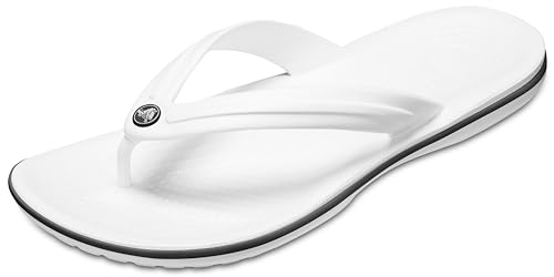 Detalle de Crocs Crocband Flip Unisex Blanco (36/37 EU) – Sandalia ligera con suela EVA