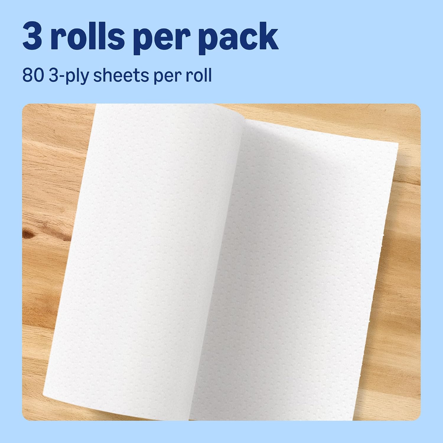 Thumbnail 2 de by Amazon Super Absorbent Kitchen Towel, 3-ply, 12 Rolls (4 Packs of 3) – 80 Sheets per Roll