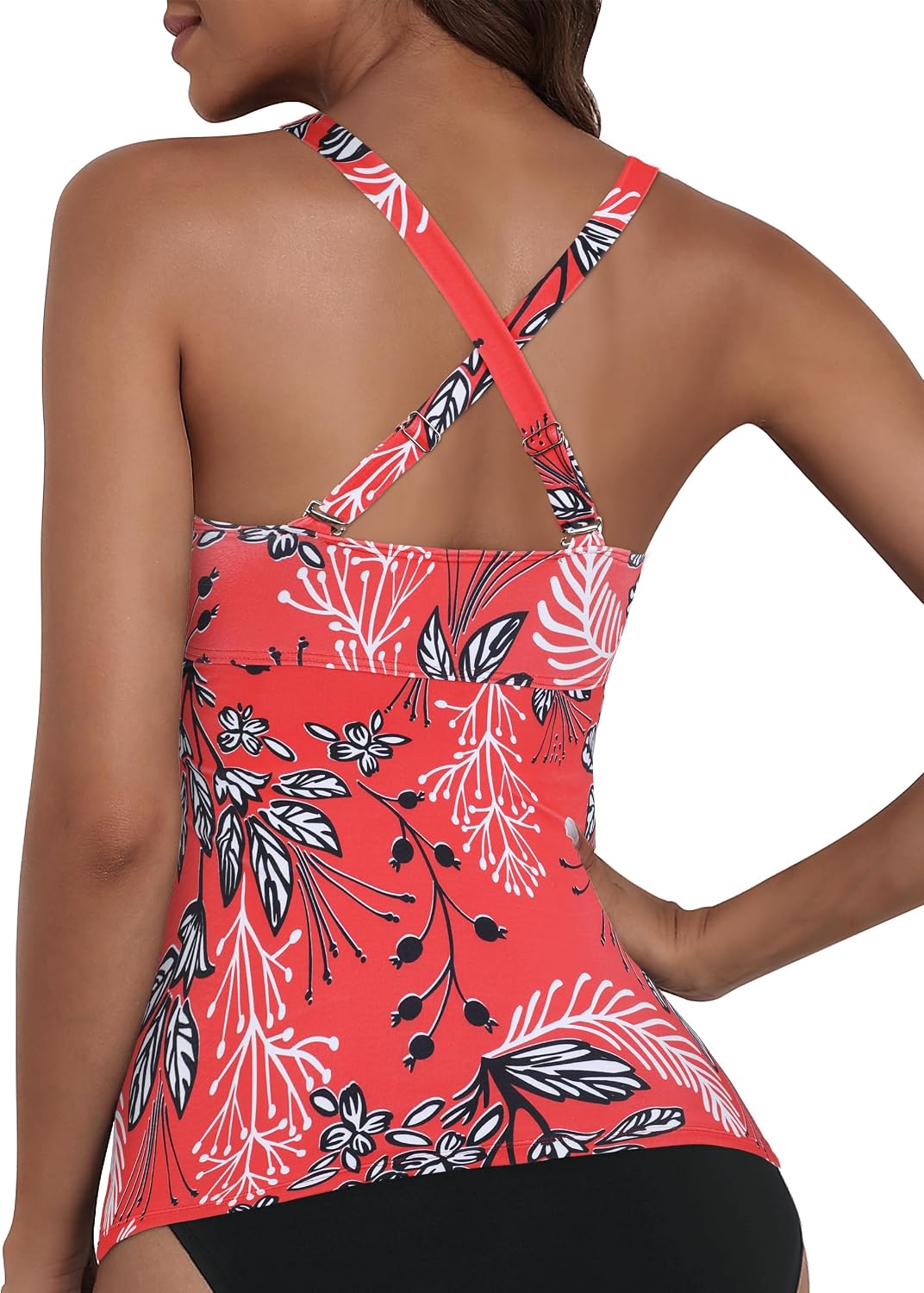 Detalle 1 de Hilor Underwire Tankini Top for Tummy Control