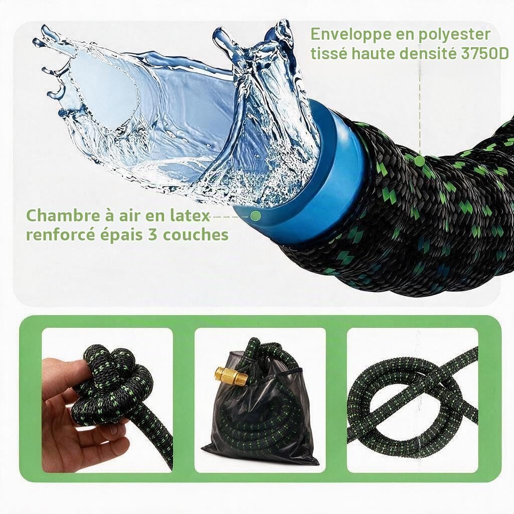 Detalle de SkyPanda G601-Hose + Spray gun (100ft) 30M-tuinslangset met 10 sproeistanden