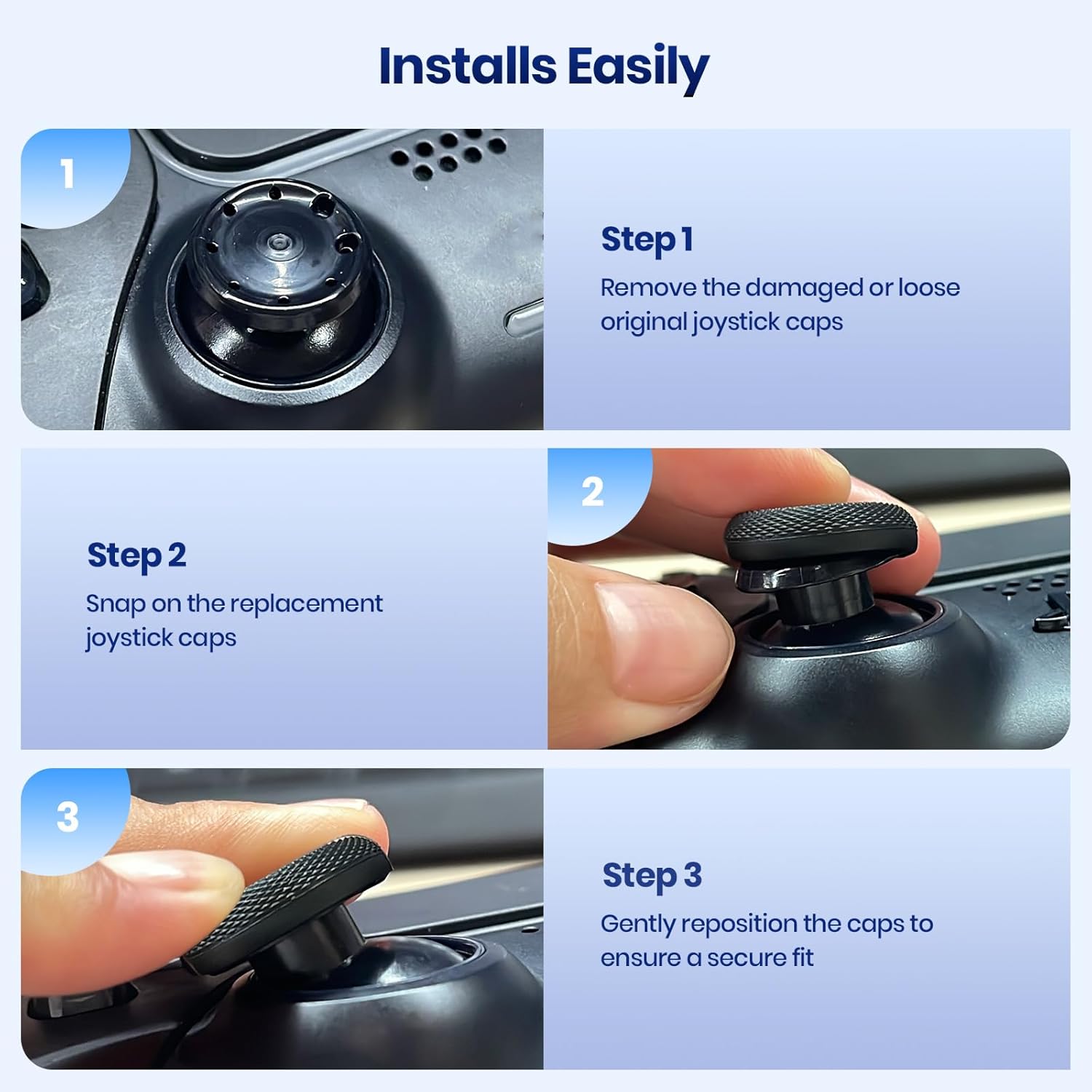 Detalle 2 de NEWDERY Daumengriff-Joystickkappen 10 Stück