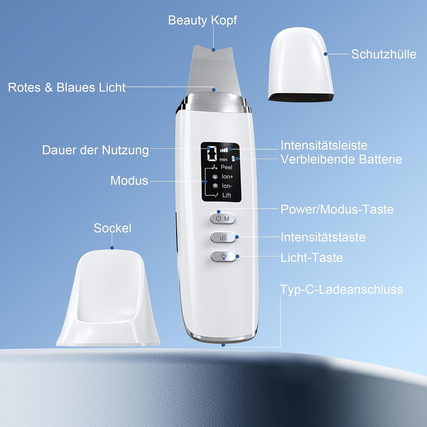 Detalle 2 de Yeerain Skin Scrubber Ultraschall Porenreiniger