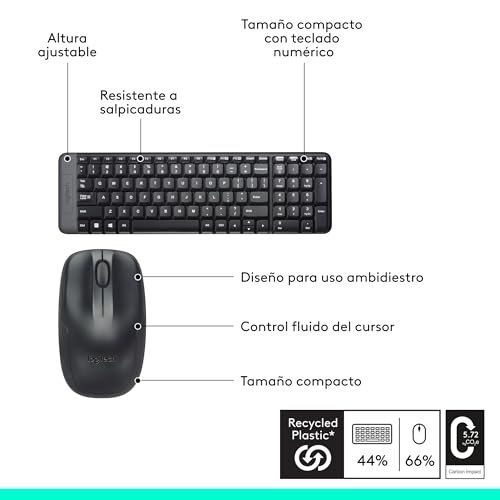 Thumbnail 7 de Logitech MK220 Combo: teclado y ratón inalámbricos compactos para Windows